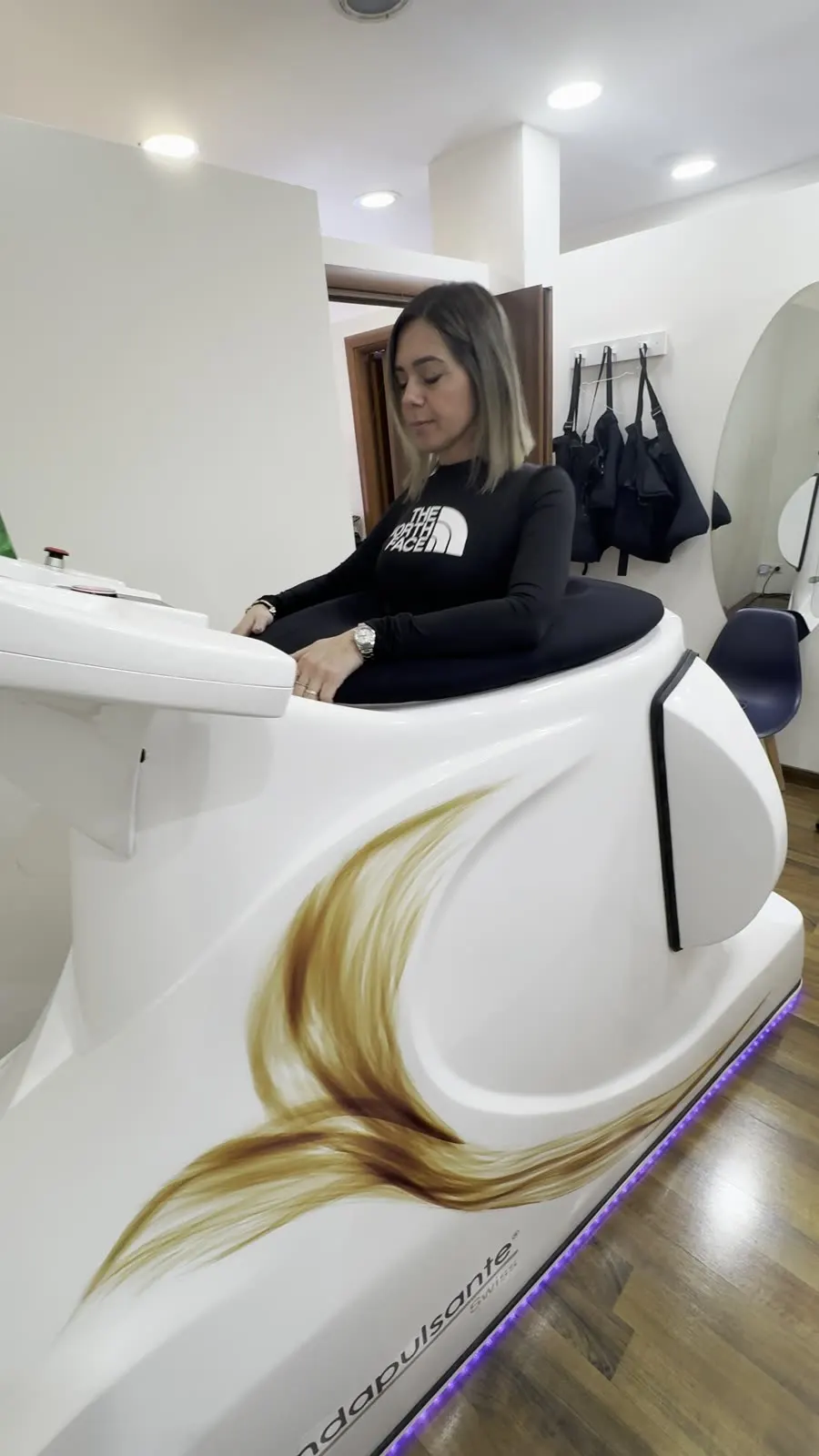 Cliente durante una seduta VacuFit all'Angolo del Benessere